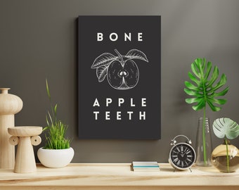 Bone Apple Teeth - Art Print Digital Download - funny home decor bon appétit