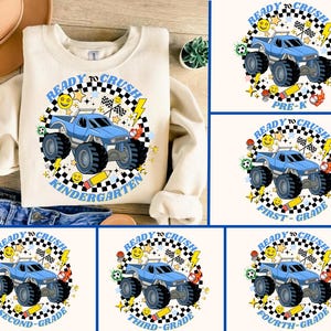 Back to School For Boys Bundle, Kindergarten Dude, First Day Of School, Truck For Boy Png, Ready To Crush First/ Second/ Third Grade