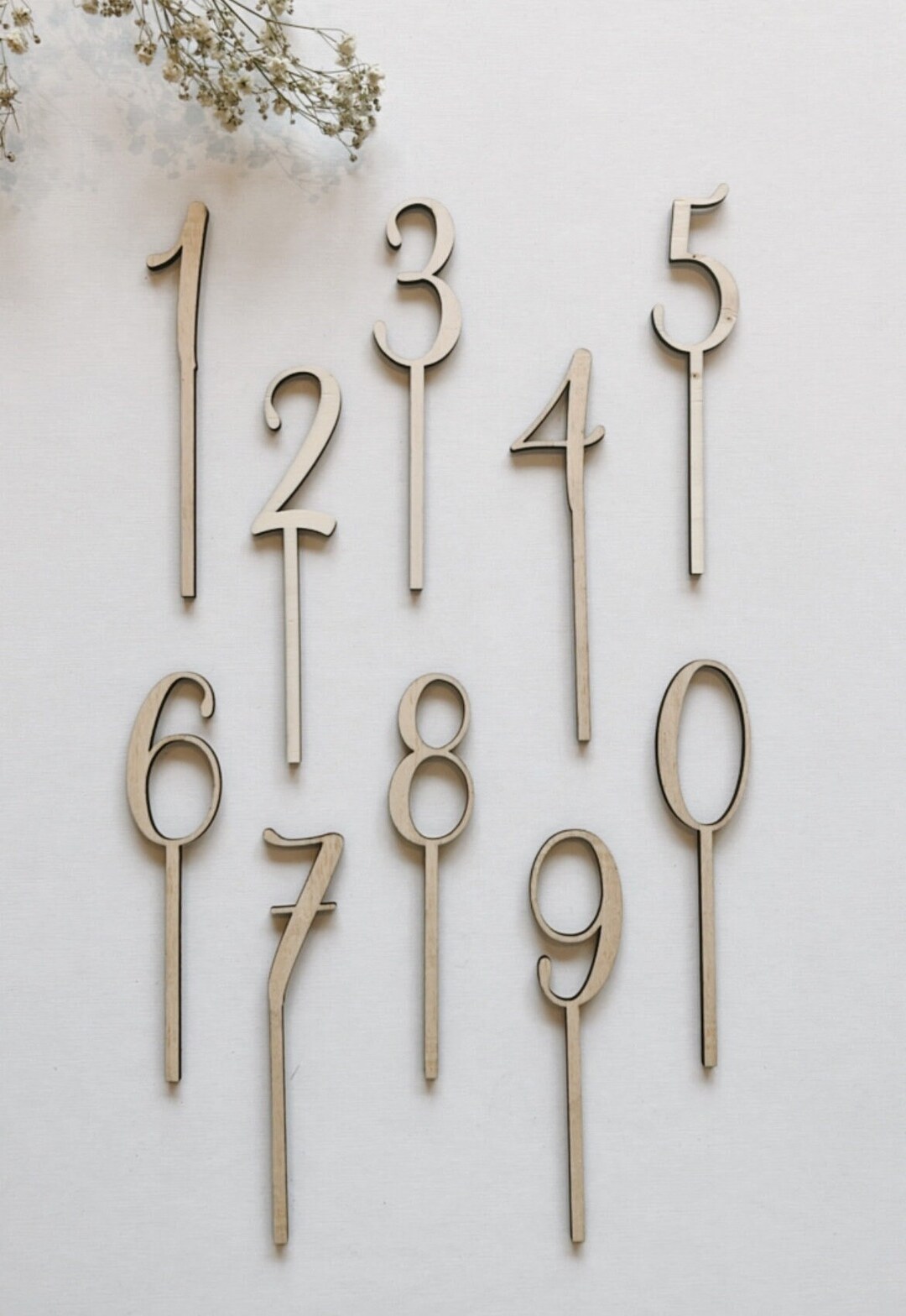 Cake Topper Zahl in Silber Glitzer - für die Geburtstagstorte