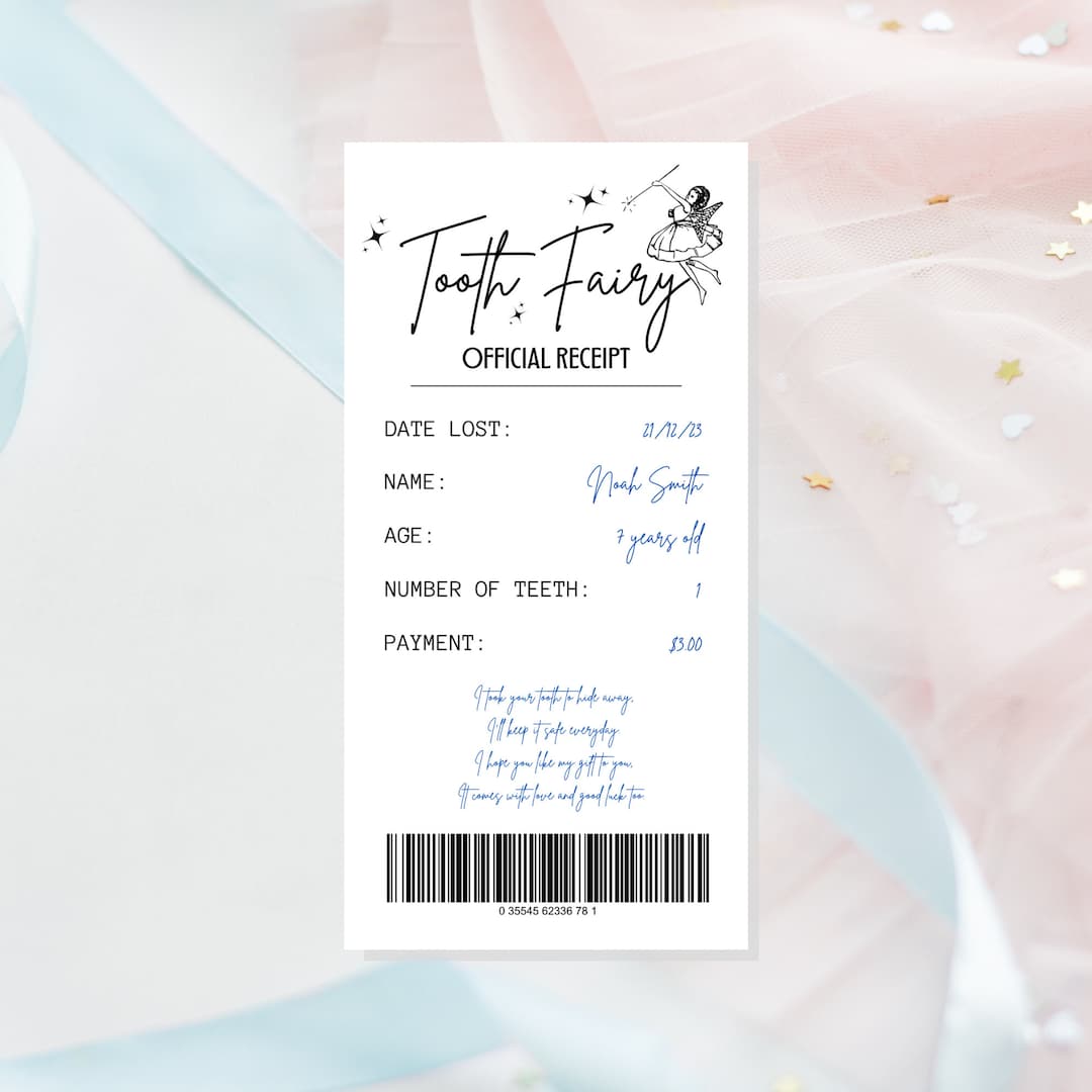 Tooth Fairy Note Instant Download - Etsy