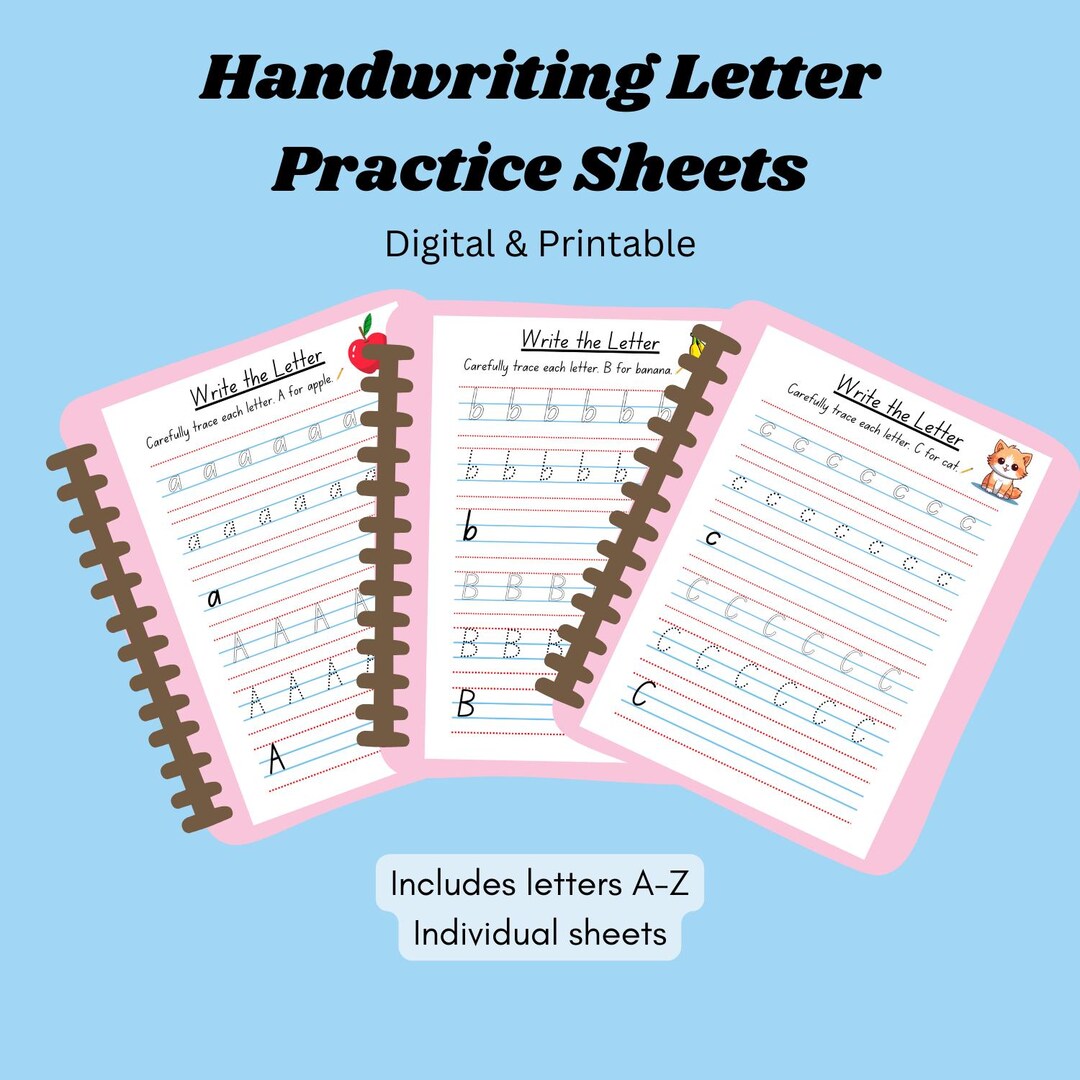 Printable Handwriting Practice Sheets for Primary Students (A-Z ...