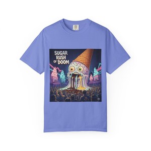 Maglietta grafica Sugar Rush of Doom: maglietta unisex tinta in capo
