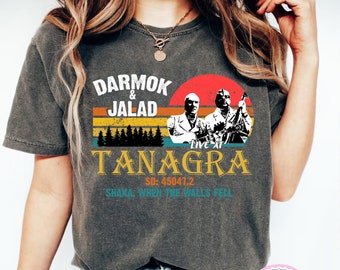 Darmok en Jalad bij Tanagra september 1991 Vintage grappige Comfort kleuren T-shirt, Darmok en Jalad shirt, grappig concert shirt, retro shirt