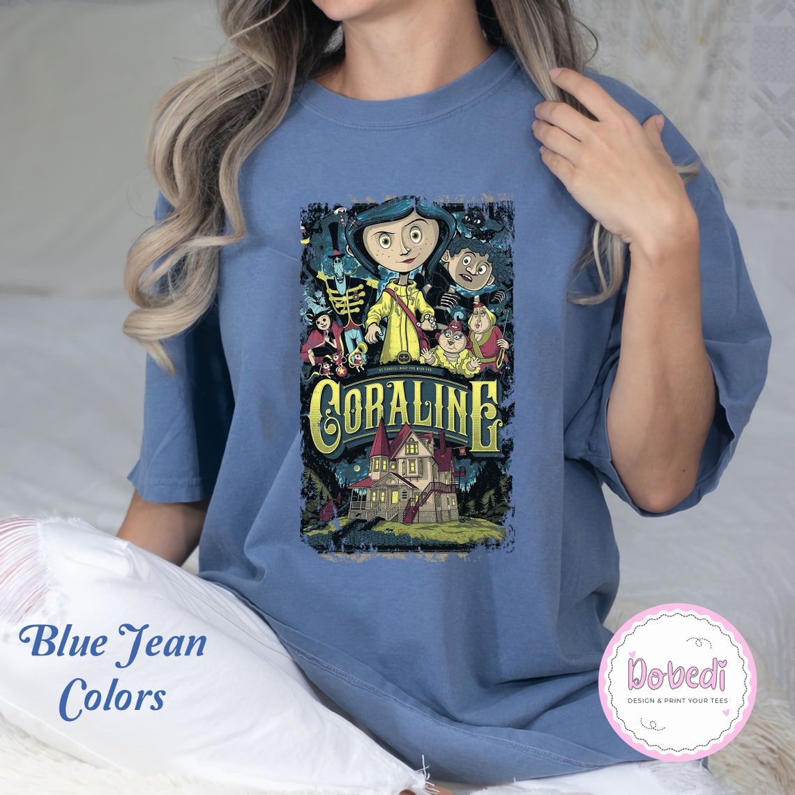 Coraline Best for Coraline Movie Vintage Retro Horror Comfort Colors T ...