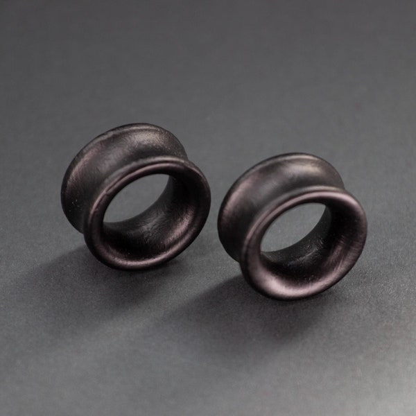 Ebony Wood Tunnels: Double Flared Plugs and Tunnels for Stretched Ears