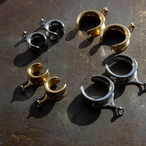 DIY Saddle Plugs for Stretched Ears: Surgical Steel Dangle Plugs (6MM-25MM)