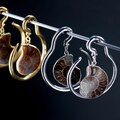 Ammonite Ear Hangers: Surgical Steel Ear Weights for Stretched Ears
