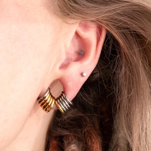 F136 TITANIUM Stack Hoops - Stacking Segment Rings for Stretched Ears