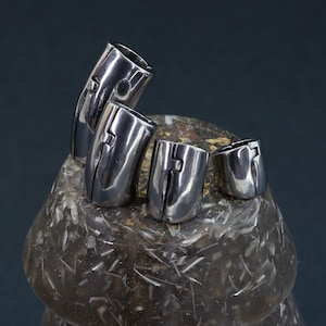 Hinged Cuffs in Stainless Steel for Stretched Earlobes - Stacking Gauge Jewellery
