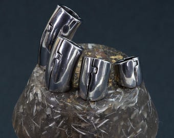Hinged Cuffs in Stainless Steel for Stretched Earlobes - Stacking Gauge Jewellery