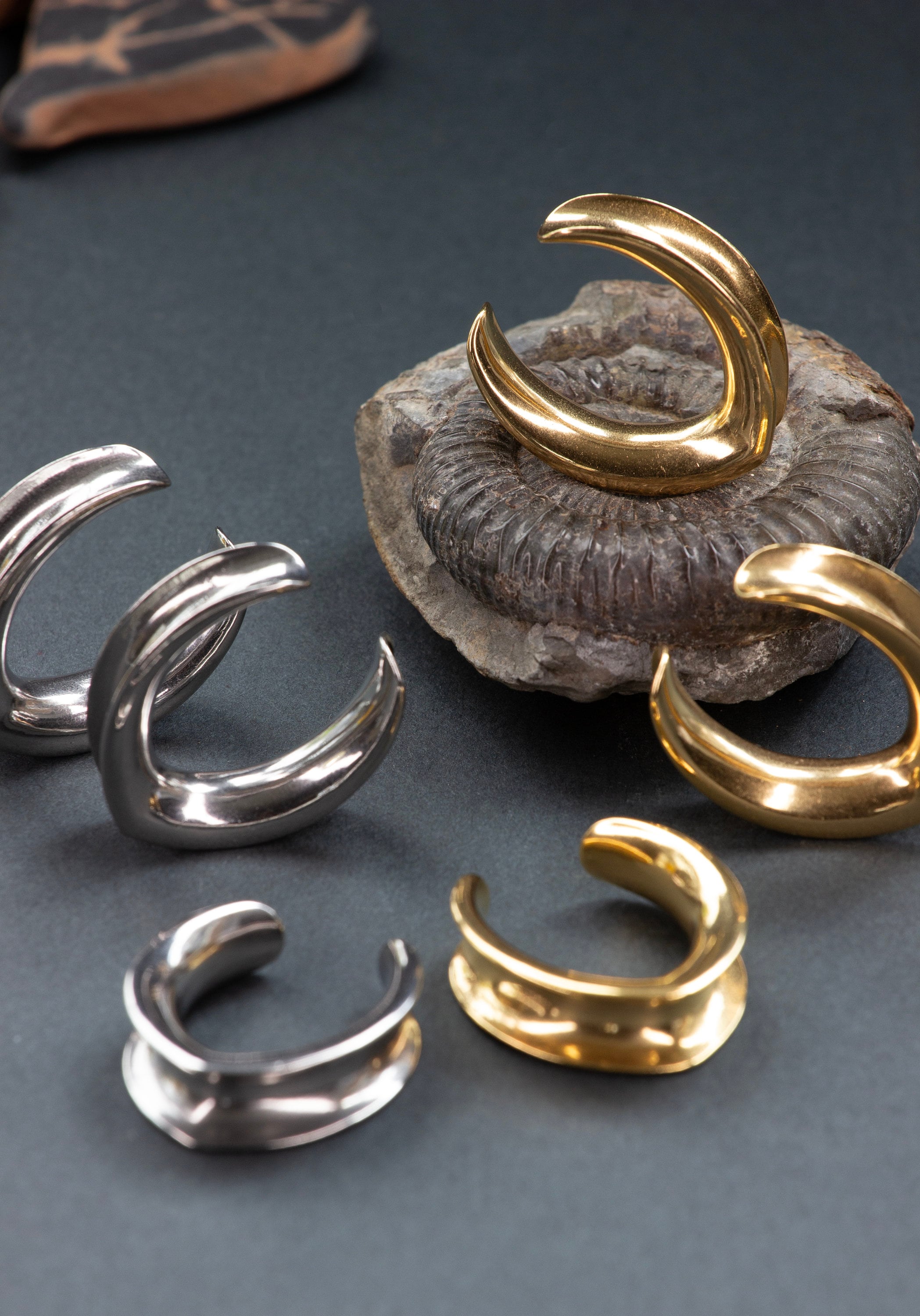 Ear Saddles V Tunnels Plugs for Stretched Ears Gold Silver Stainless Steel 316L Etsy