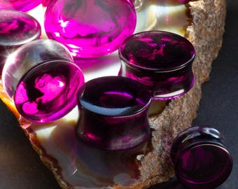 Pink Smoke Plugs Epoxy Resin: Custom, Double Flare Gauges