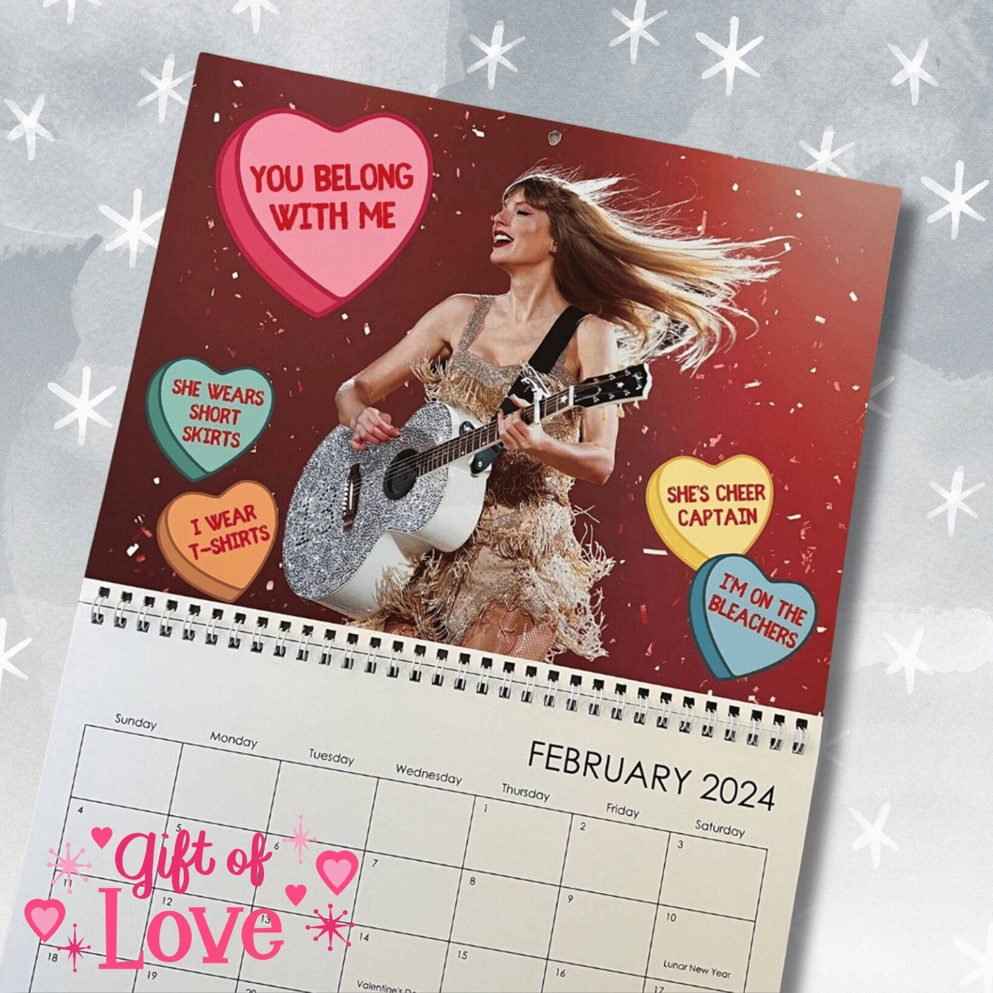 2024 Taylor Eras Calendar, Taylor Christmas New Years Calendar sold by