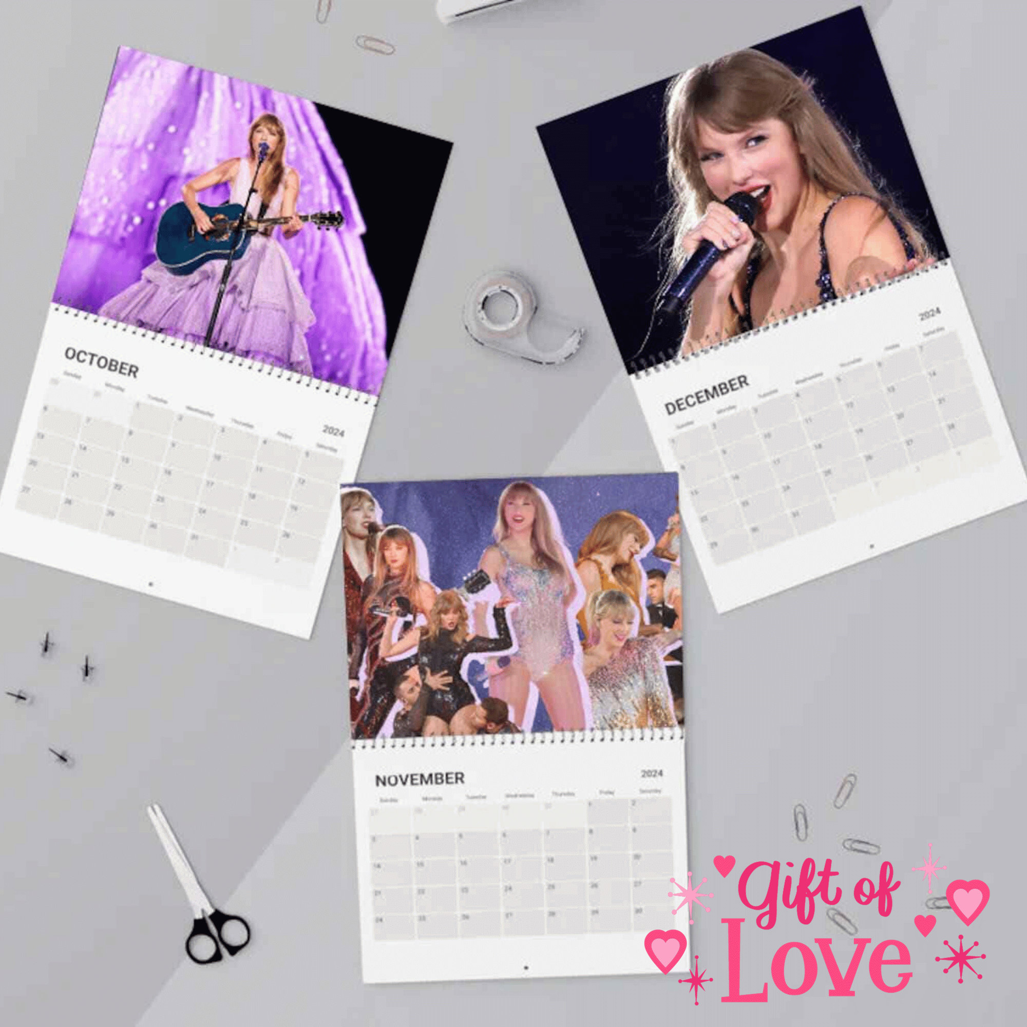 Taylor taylor version Calendar, Eras Tour 2024 Wall Calendar sold by