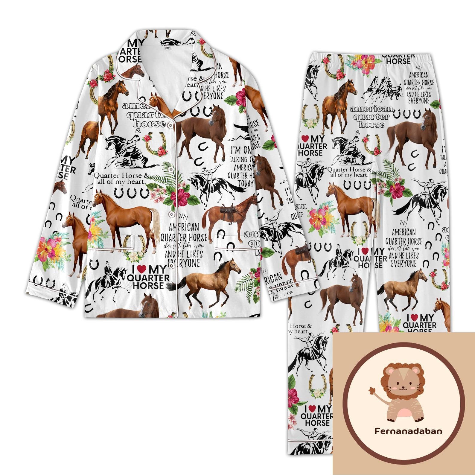 Horse Pajamas Horse Pyjamas Horse Lovers Pajama Horse Thick Etsy Canada