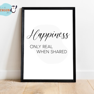 Arte de pared imprimible - Felicidad | Descarga instantánea | Decoración de pared | Impresión de amor ? Arte Digital | Regalo para parejas | Decoración del dormitorio