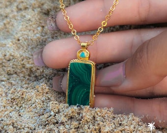Balinese Malachite Snake Necklace