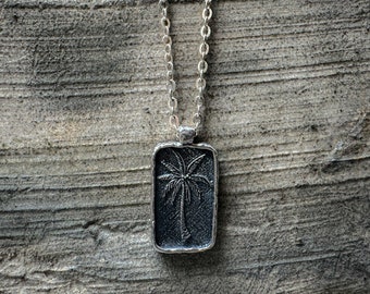 Balinese Palm Tree Necklace (Silver)