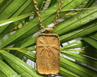 Balinese Palm Tree Necklace (Gold Plated)