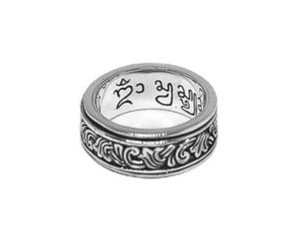Balinese Om Swastiastu Spinner Ring