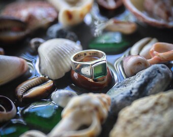 Balinese "Island Time" Bintang Sea Glass Ring