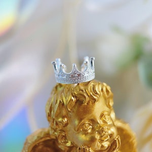 Sterling silver crown ear cuff • Cute royal earrings • Princess crown ear cuff • Stackable crown earrings • Gift for women