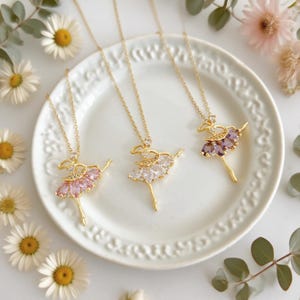 Ballet Pendant Necklace | Ballet Necklace | Dancer Necklace | Ballet Girl Necklace | Adjustable Gold Necklace | Christmas Gift for Women