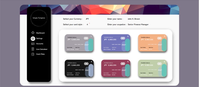 Personal Finance Excel Template Etsy