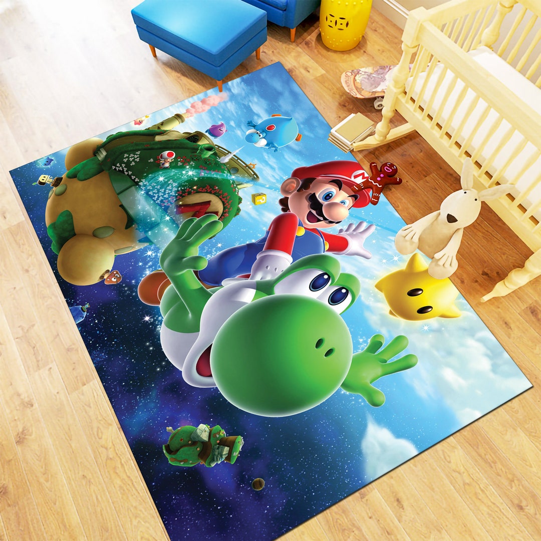 Kids Room Rugsuper Mario Rugteen's Rug Boys Room Rug Etsy