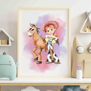 Jessie and Bullseye Print: Toy Story Nursery Decor (Digital Download)