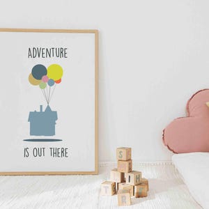 Balloon House Wall Art: Up Movie Nursery Decor (Digital Download)