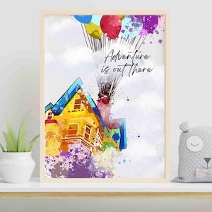 Up Movie House Print: Pixar Nursery Decor (Digital Download)