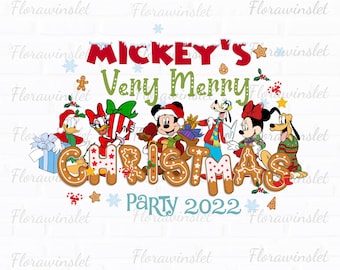 Mickey's Very Merry Christmas Party 2022 png,Disney Family Christmas png,Mickey and friends christmas png,Mickey Christmas, digital download