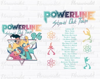 Powerline World Tour 95 Png, Powerline Png, Movie Png, Powerline Clipart, Powerline Shirt Png, Digital File