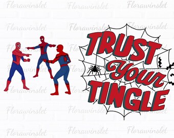 Spider-Man Inspired Spidey Clipart PNG, Superhero Cartoon Design, Kids Hero Digital Download, Transparent PNG for T-Shirt Crafts