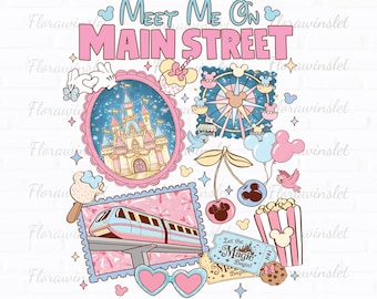 Meet Me on Main Street Png, Mouse and Friends, Magic Kingdom