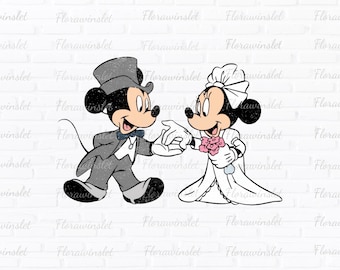 Disney Mrs And Mr Two Sided , Mickey Minnie Couple Happy Ever After Png , Disney Wedding, Just Married Honeymoon Matching Png