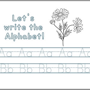 Downloadable/printable Name and Alphabet Tracing - Etsy