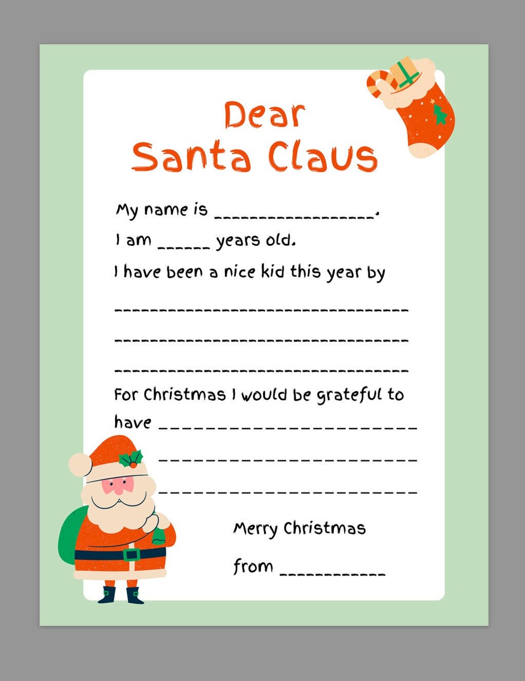 Children's Letter to Santa With Santa's Return Letter - Etsy