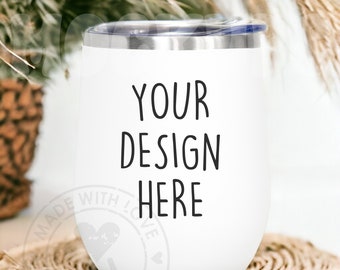 Wine Tumbler Mockup | 12 oz White Tumbler Mockup | Tumbler Mockup | White Tumbler Mockup | White Wine Tumbler | JPG Digital Download