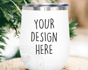 Wine Tumbler Mockup | 12 oz White Tumbler Mockup | Tumbler Mockup | White Tumbler Mockup | White Wine Tumbler | JPG Digital Download