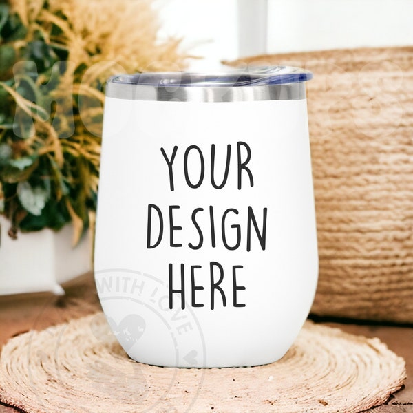 Wine Tumbler Mockup | 12 oz White Tumbler Mockup | Tumbler Mockup | White Tumbler Mockup | White Wine Tumbler | JPG Digital Download