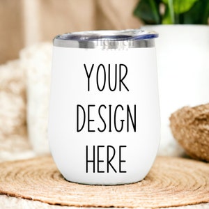 Wine Tumbler Mockup | 12 oz White Tumbler Mockup | Tumbler Mockup | White Tumbler Mockup | White Wine Tumbler | JPG Digital Download