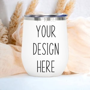 Wine Tumbler Mockup | 12 oz White Tumbler Mockup | Tumbler Mockup | White Tumbler Mockup | White Wine Tumbler | JPG Digital Download