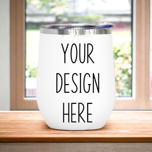 Wine Tumbler Mockup | 12 oz White Tumbler Mockup | Tumbler Mockup | White Tumbler Mockup | White Wine Tumbler | JPG Digital Download