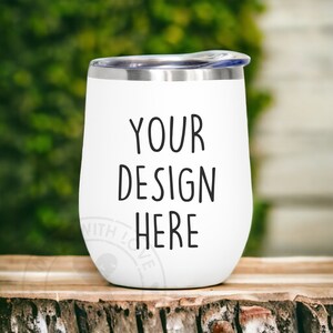 Wine Tumbler Mockup | 12 oz White Tumbler Mockup | Tumbler Mockup | White Tumbler Mockup | White Wine Tumbler | JPG Digital Download
