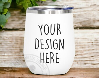 Wine Tumbler Mockup | 12 oz White Tumbler Mockup | Tumbler Mockup | White Tumbler Mockup | White Wine Tumbler | JPG Digital Download