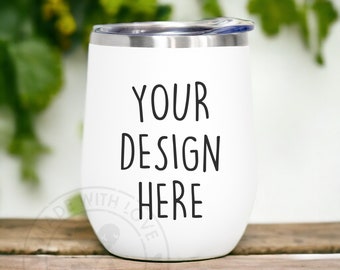 Wine Tumbler Mockup | 12 oz White Tumbler Mockup | Tumbler Mockup | White Tumbler Mockup | White Wine Tumbler | JPG Digital Download