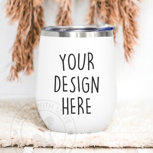 Wine Tumbler Mockup | 12 oz White Tumbler Mockup | Tumbler Mockup | White Tumbler Mockup | White Wine Tumbler | JPG Digital Download