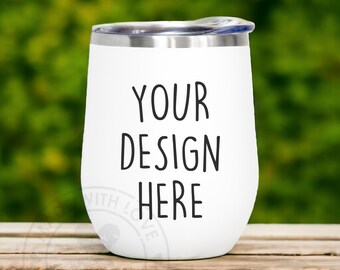Wine Tumbler Mockup | 12 oz White Tumbler Mockup | Tumbler Mockup | White Tumbler Mockup | White Wine Tumbler | JPG Digital Download